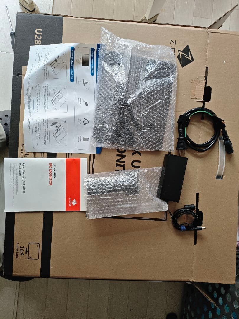 Z-Edge 28インチ 4K UHD モニター U2814K 取扱説明書つき