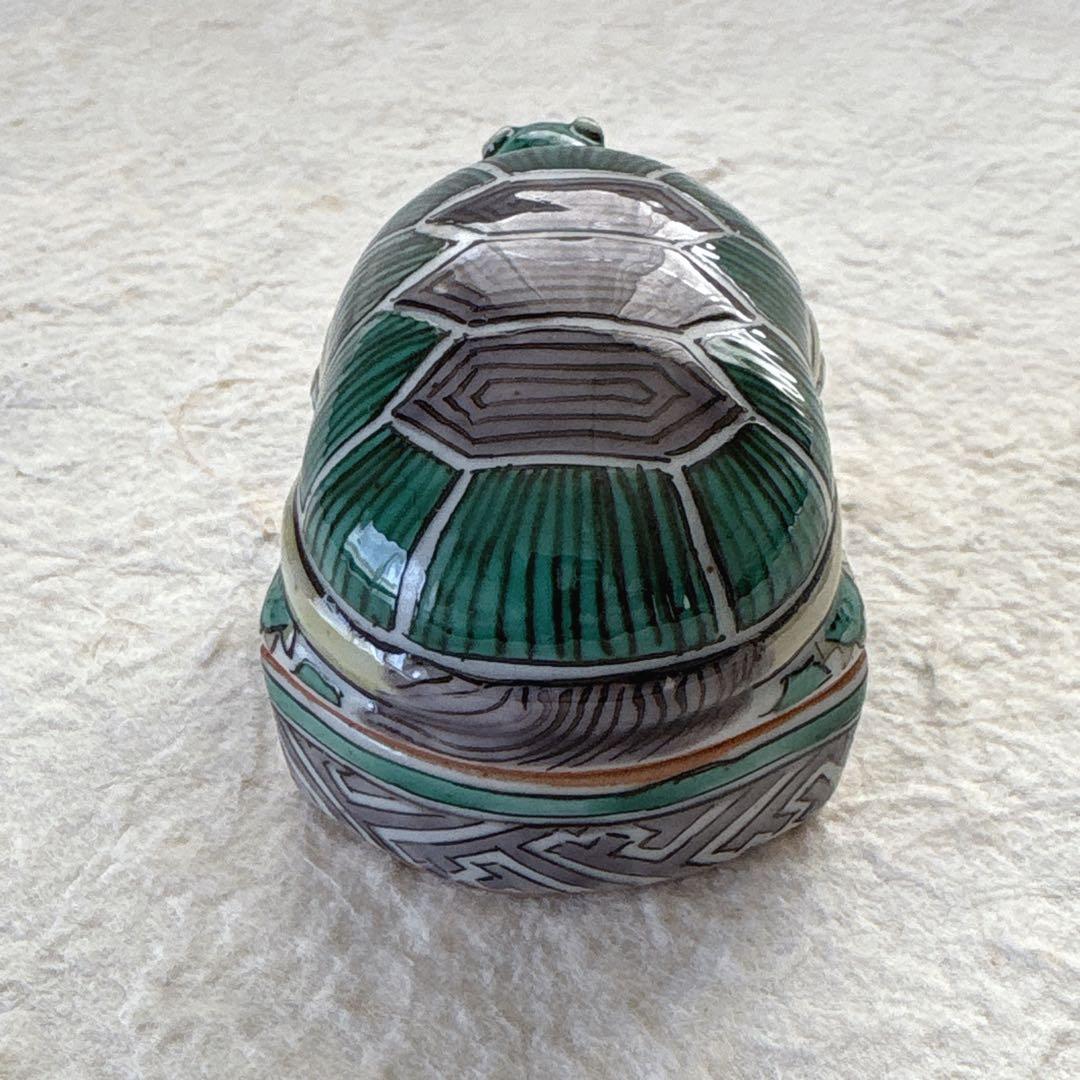 茶道具　亀　香合　須田菁華作　吉田屋