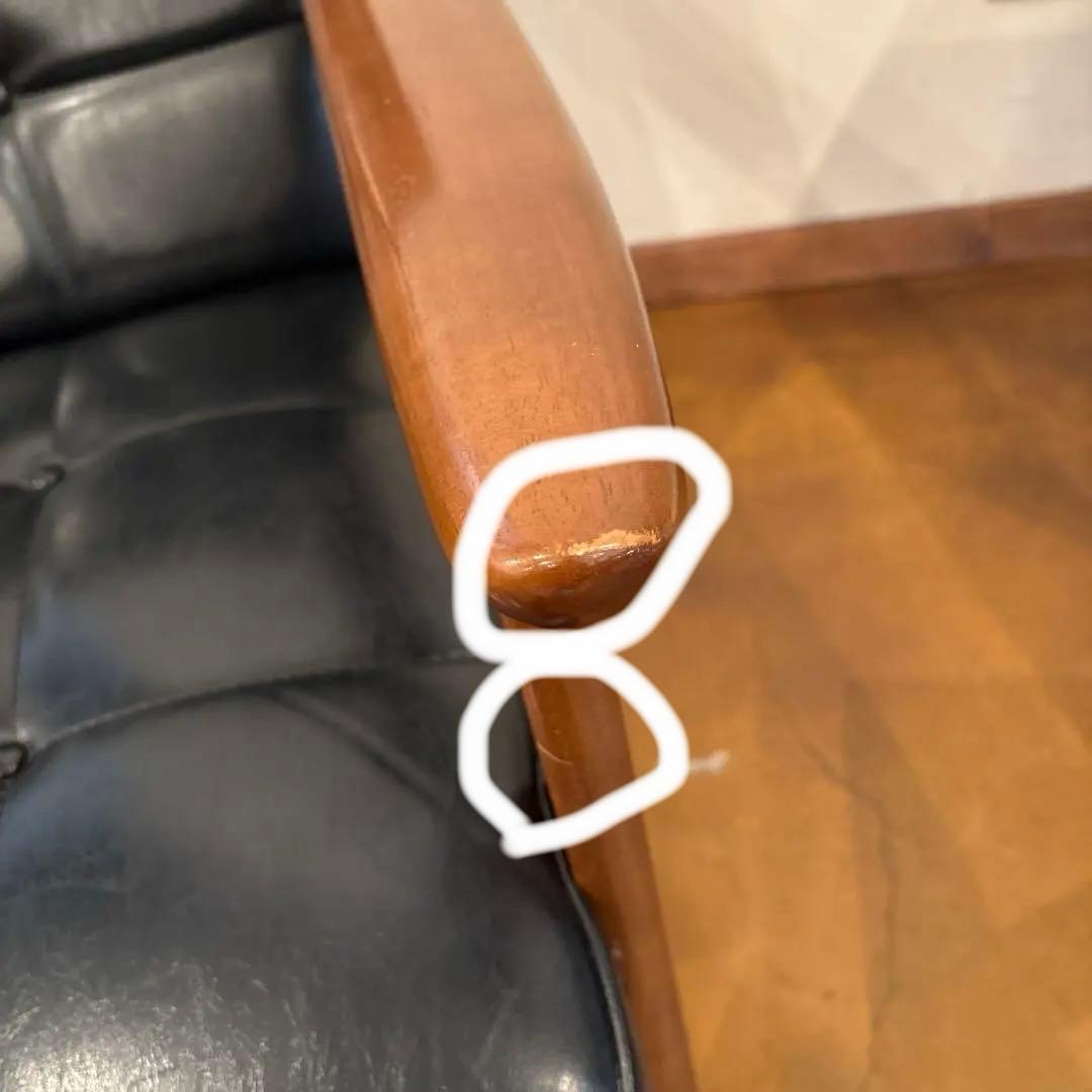 カリモク60 1人掛けソファ 黒①