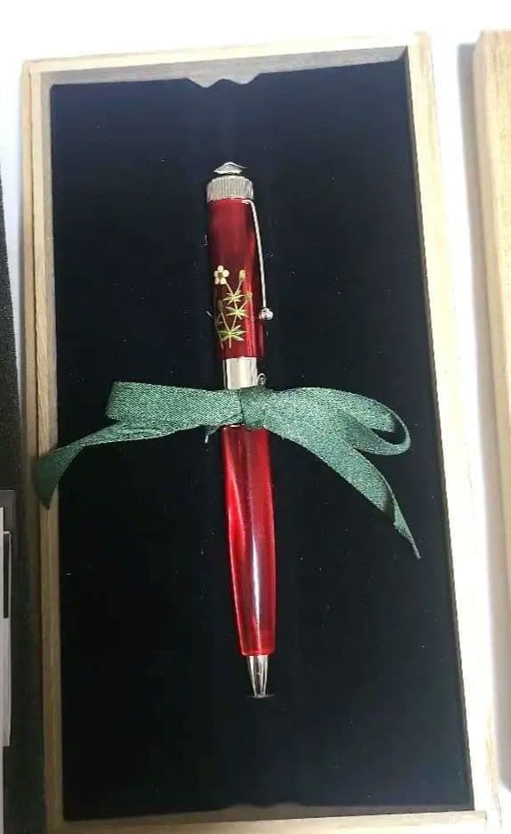 【極美品】ロメオNo.3　高蒔絵　山原水鶏　イタリアンレッド　純金