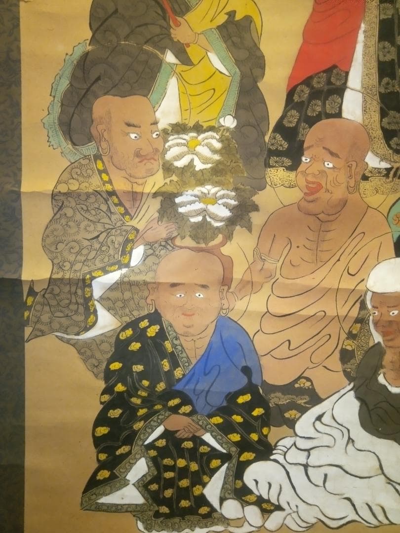 本物李朝時代の十六羅漢図(大作）