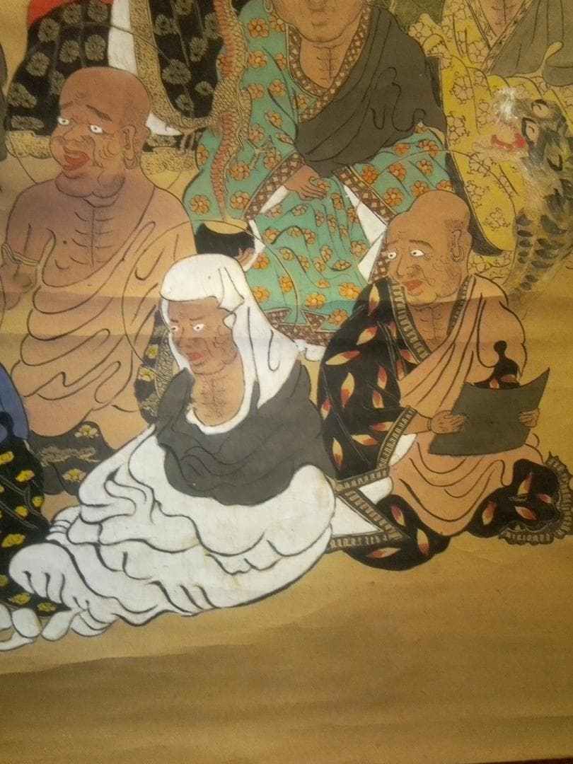 本物李朝時代の十六羅漢図(大作）