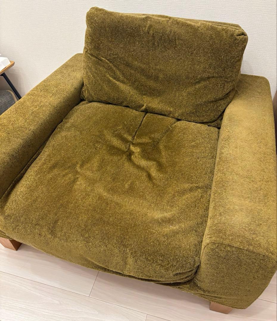 【6/22までの出品】ReCENO リセノ 1人用ソファ folk オリーブ