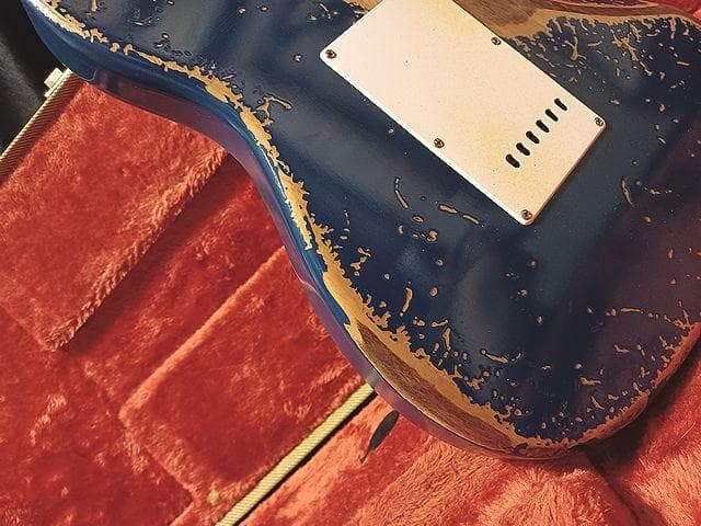 ギター Custom HardRelic Trans Blue Stratocaster