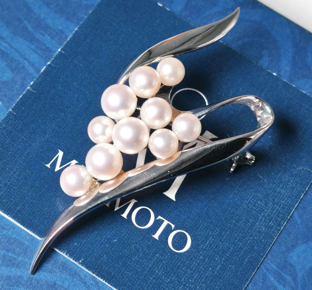 【美品 最高級】ミキモト ブローチ パール フォーマル 10珠 皇室御用達