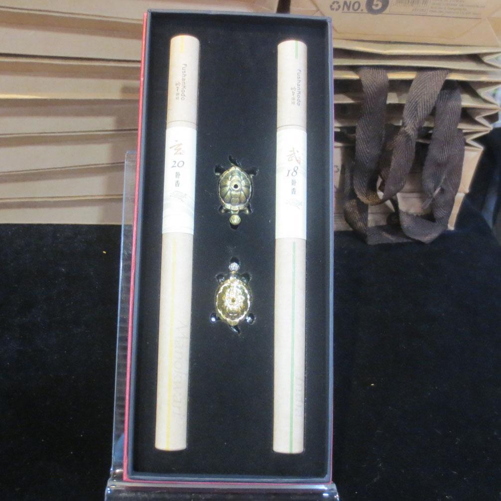 沈香 線香 お香 亀の香立て付 贈答用  アロマ 香木