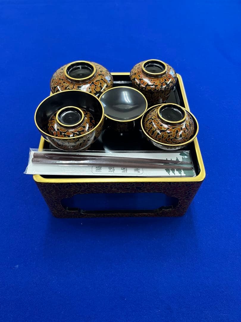 仏膳椀セット 金虫喰 会津塗 木製 特価‼︎