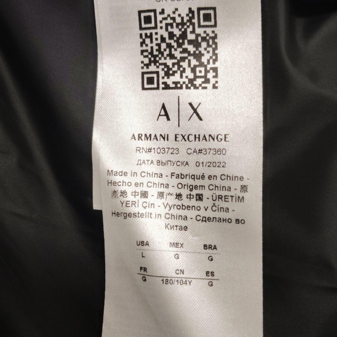 未使用★A|X★ARMANI EXCHANGE★エナメルブラックダウンジャケット