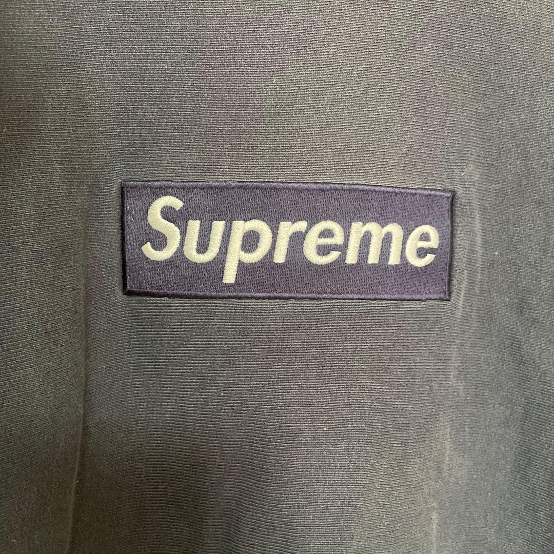 supreme シュプリーム クルーネック ボックスロゴ スウェット ネイビー