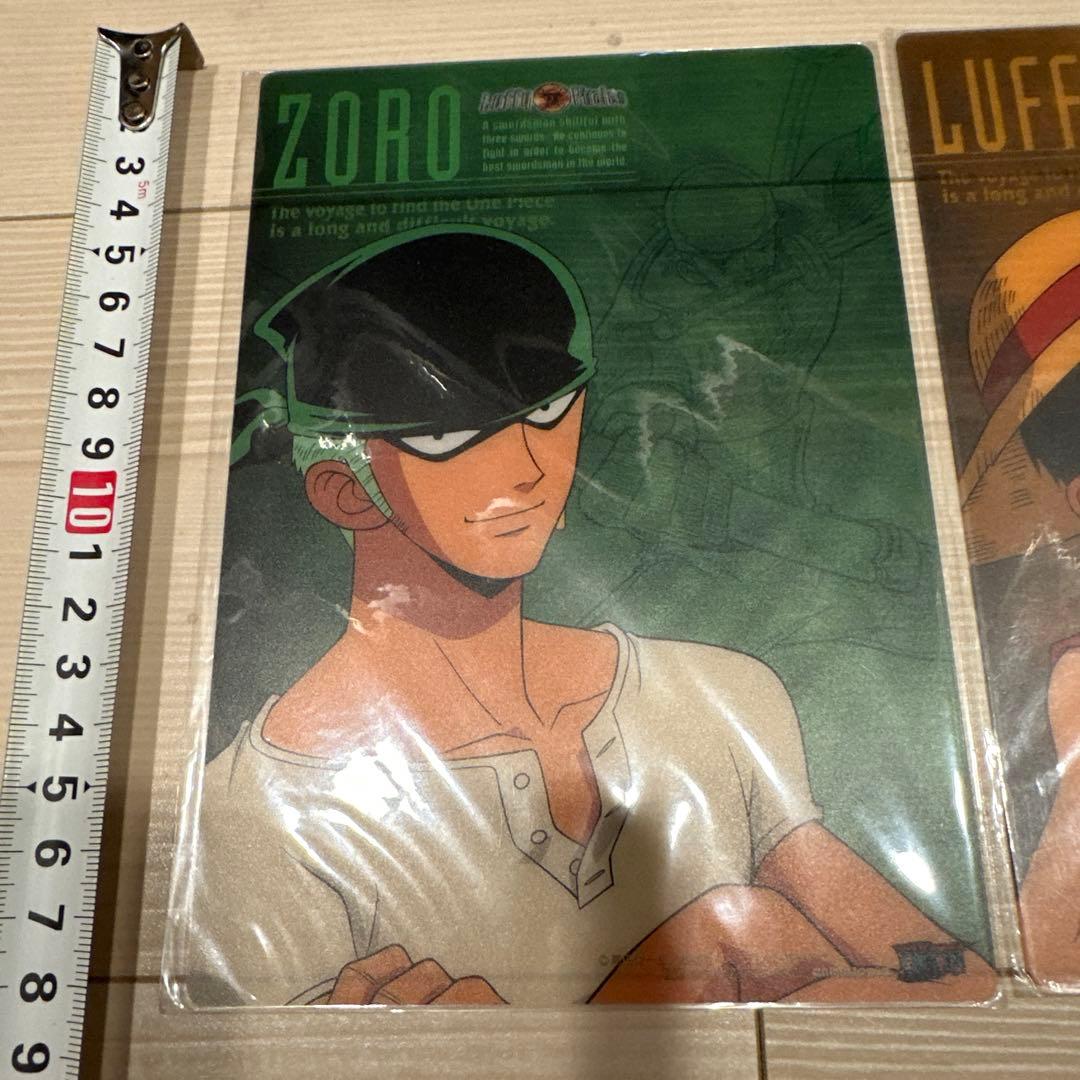 ワンピース　下敷きセット　レトロ　2点　ゾロ　ルフィ