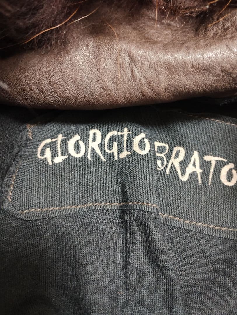 【希少】GIORGIO BRATO ラムレザージャケット ファー 40
