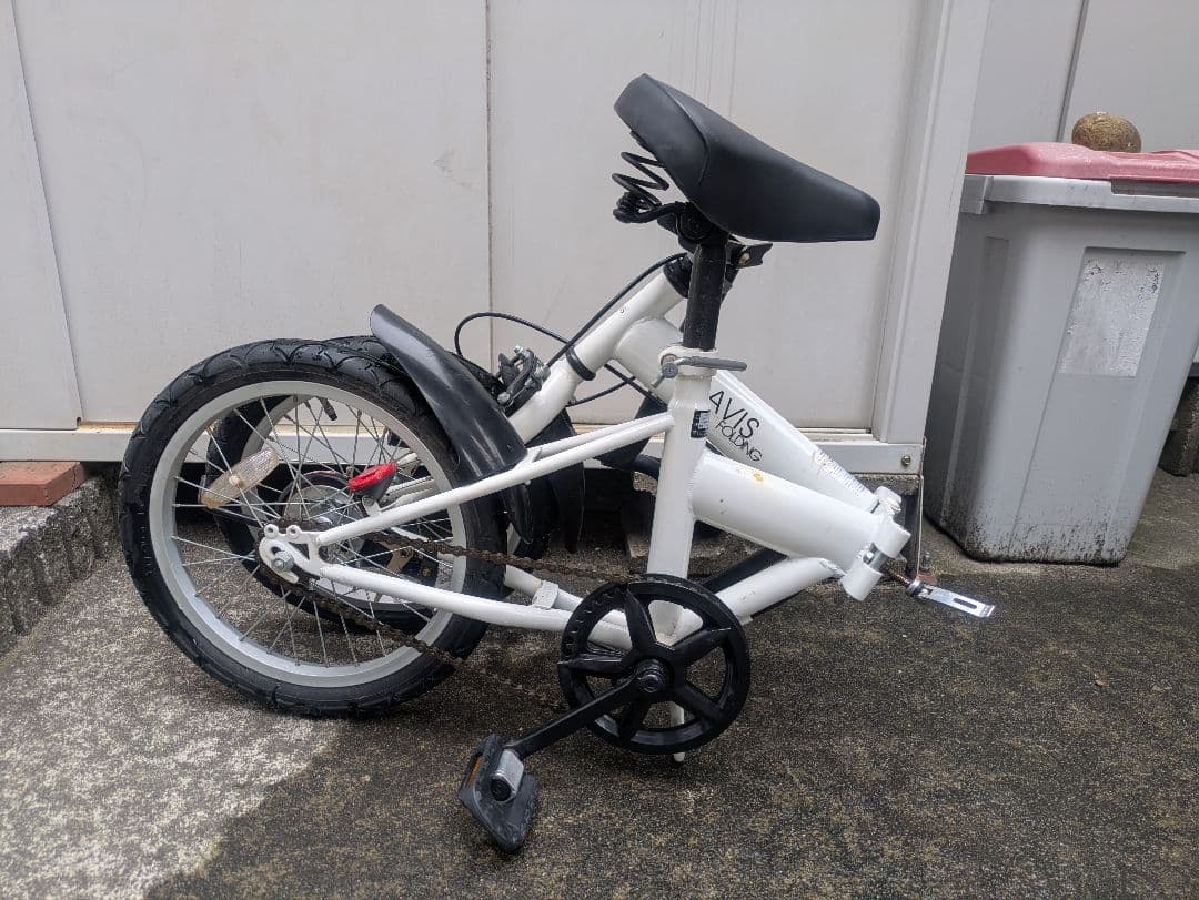 【はじめ】TRAVIS　 折りたたみ自転車 ホワイト　16インチ