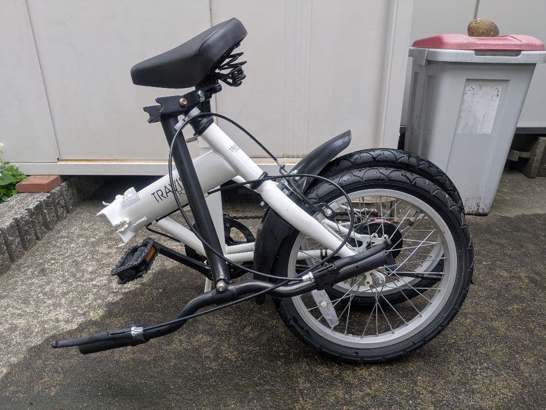 【はじめ】TRAVIS　 折りたたみ自転車 ホワイト　16インチ