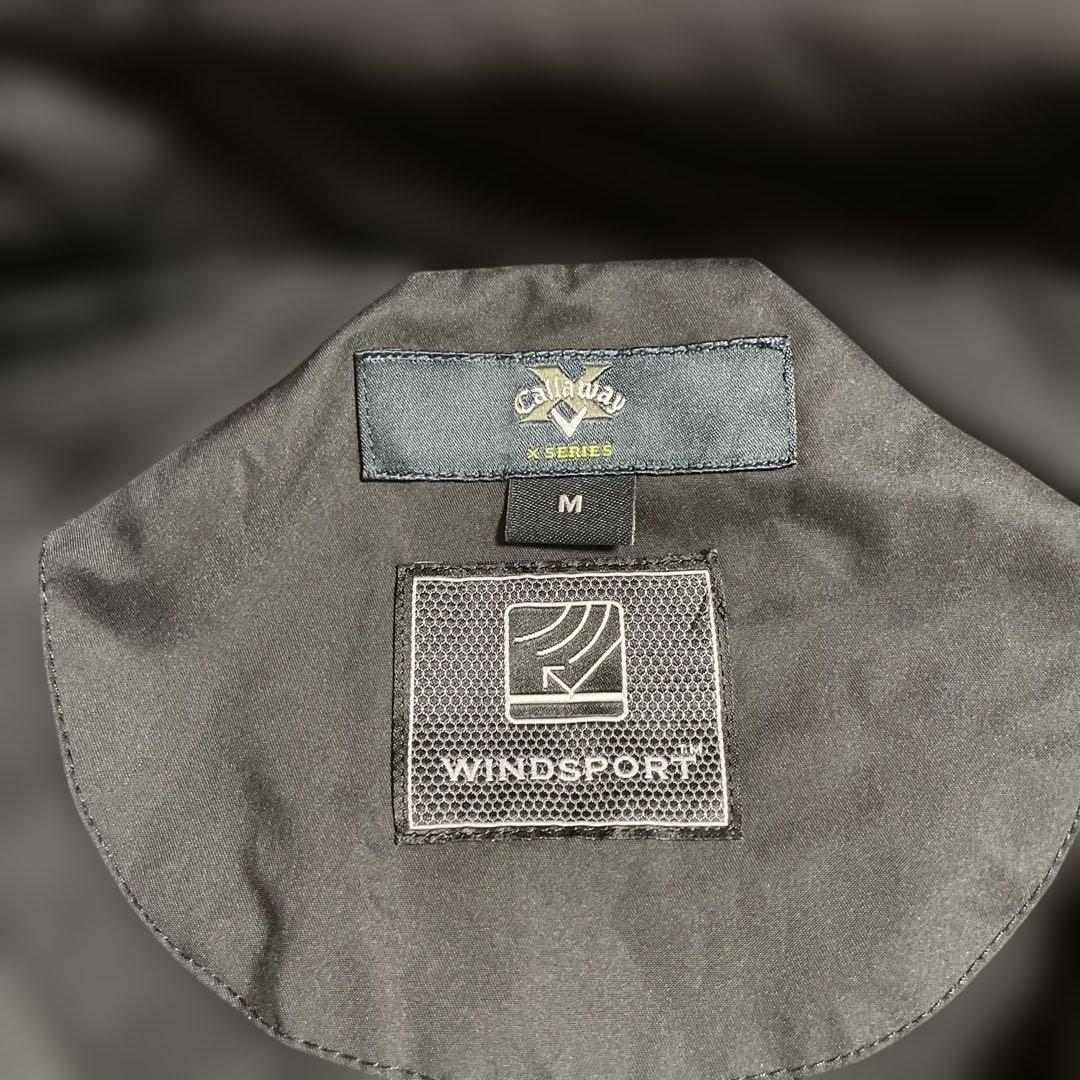 Callaway 半袖ウィンドジャケット M ブラック✖️ホワイト　未使用に近い