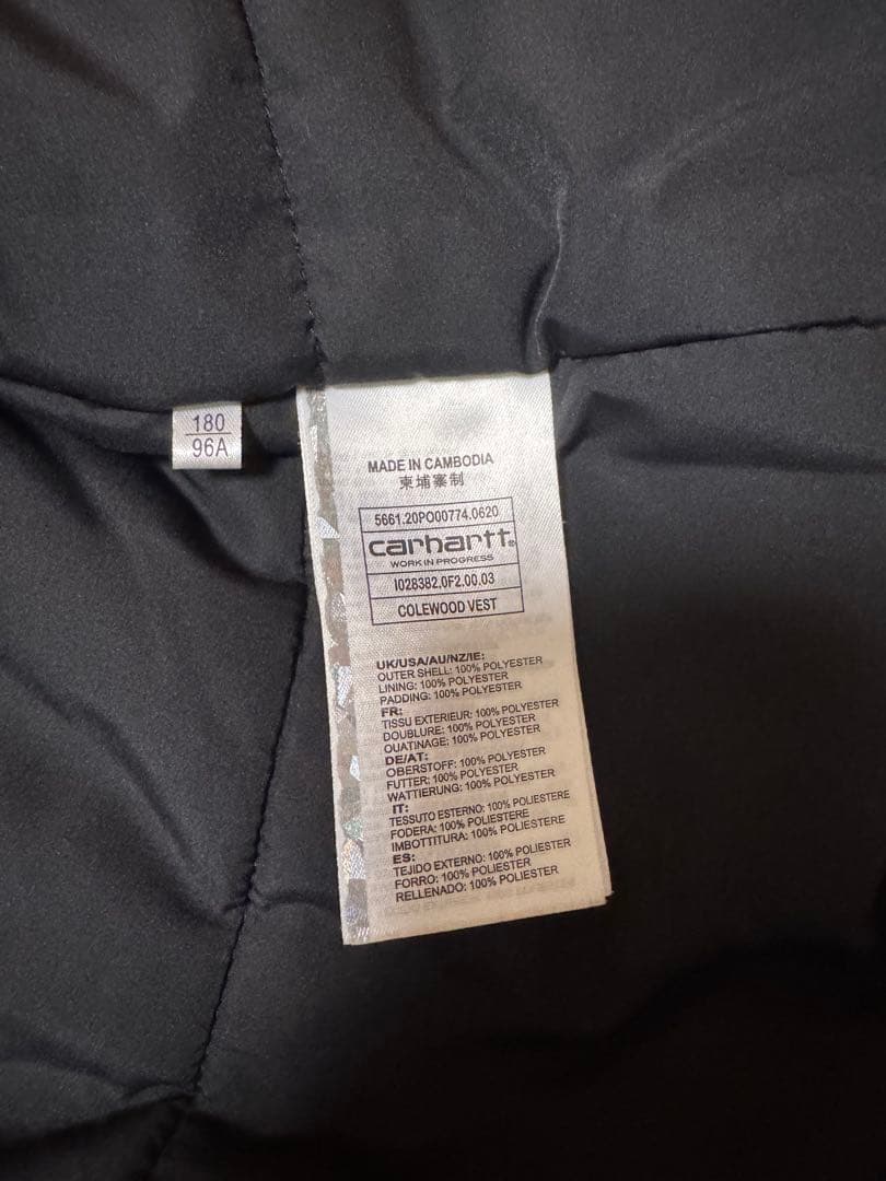 トップス Carhartt WIP COLEWOOD VEST L