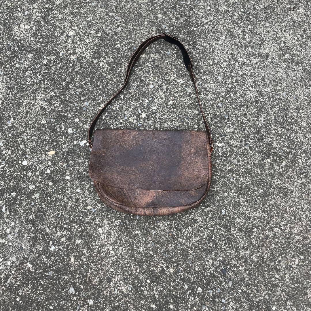 art brown レザー メール ショルダー バッグ アート ブラウン