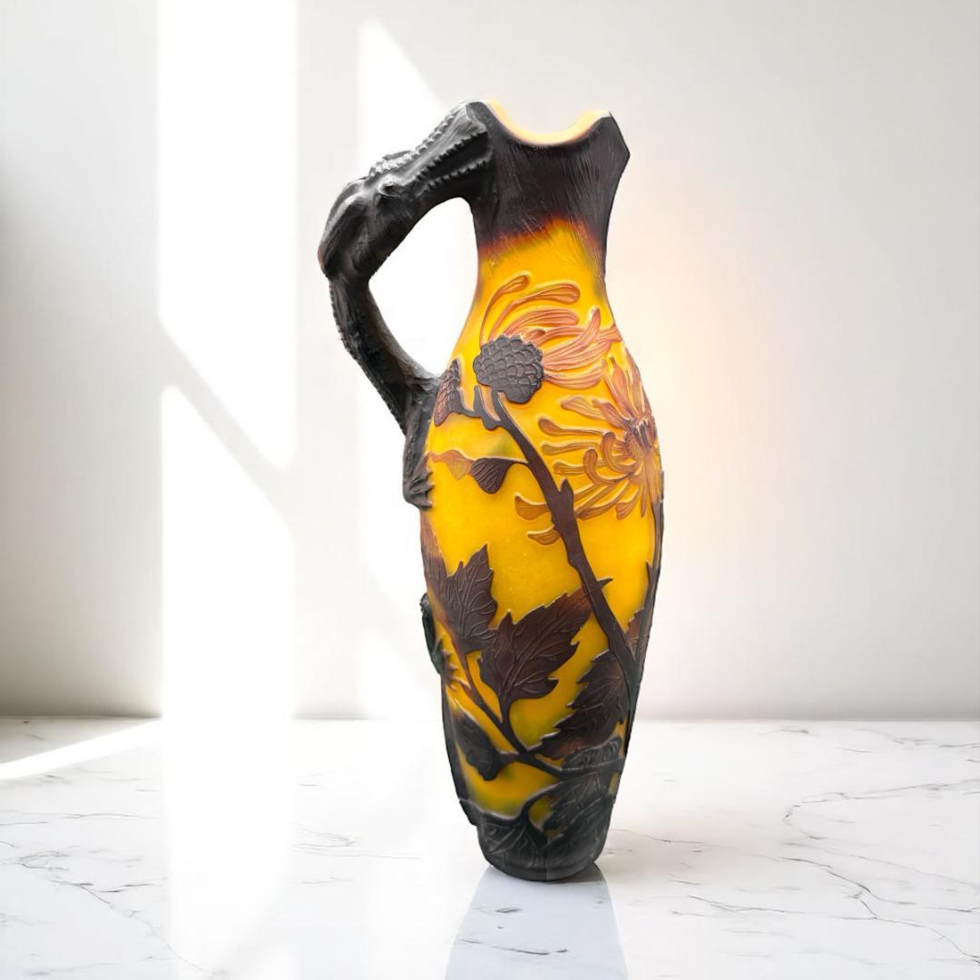 高さ30㎝【希少】エミールガレ風　レプリカ　水差し　花瓶