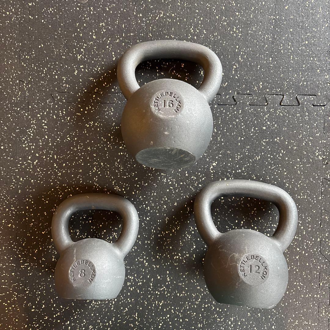 [引取り限定]ケトルベル 8kg 12kg 16kg 3個セット