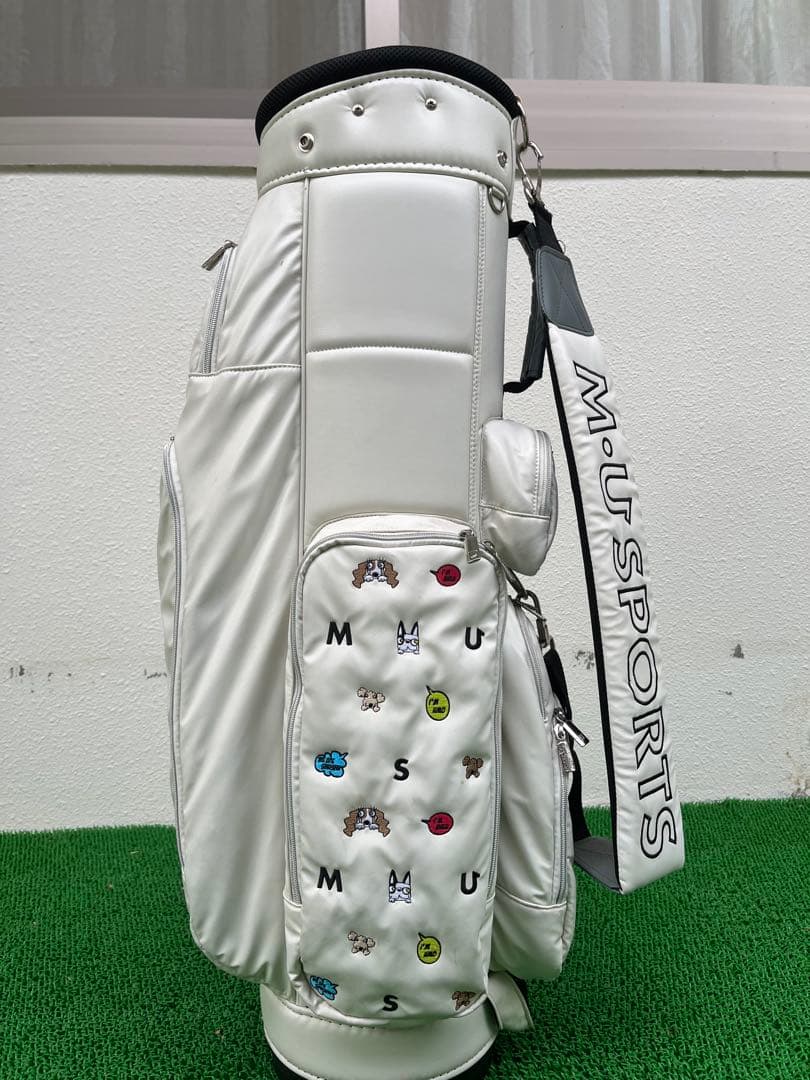 MU SPORTS キャディバッグ　ホワイト