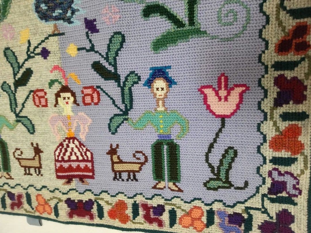 フランスアンティーク 刺繍 壁飾り ハンドステッチ タペストリー ポスター# 2