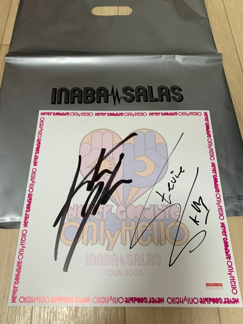 お値下げ中◆INABA/SALAS サイン色紙　B'z 稲葉浩志