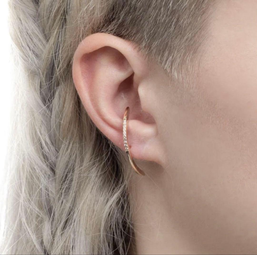 ヒロタカ BOW ダイヤモンド ピアス 片耳用