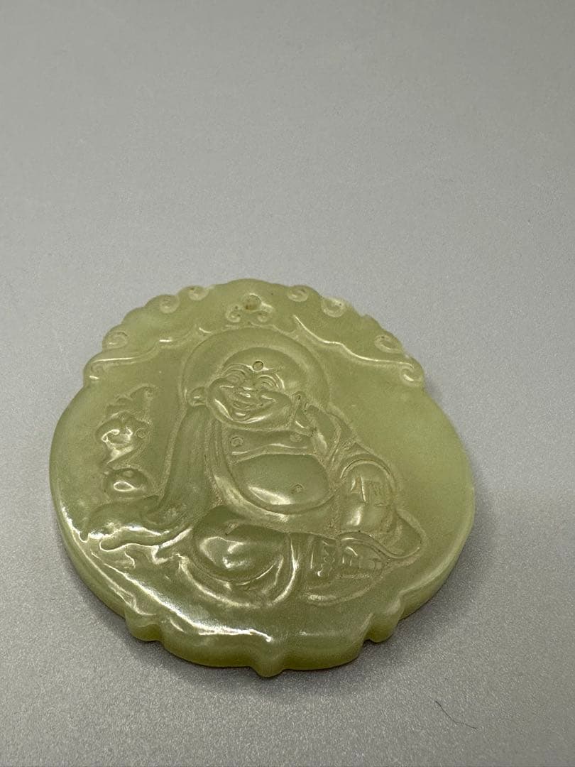 中国古美術.古蔵品.古和田玉佩.純手彫り.装身具.観賞物.中国骨董 彫刻 円形