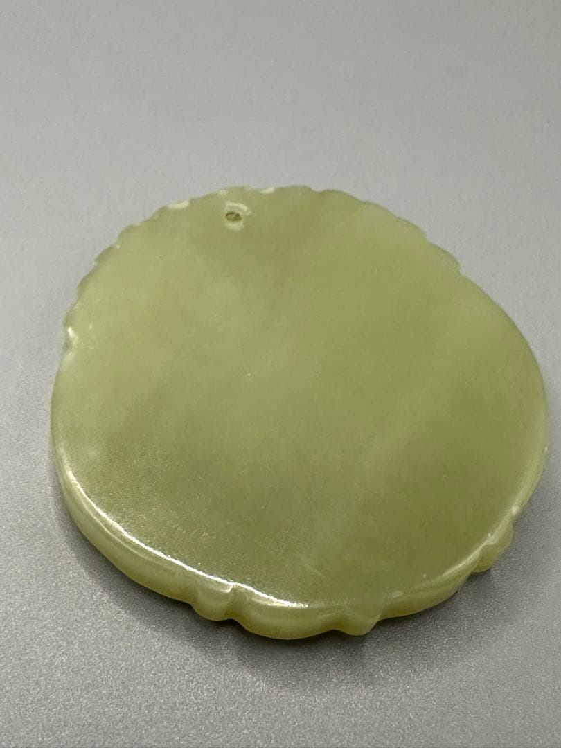 中国古美術.古蔵品.古和田玉佩.純手彫り.装身具.観賞物.中国骨董 彫刻 円形