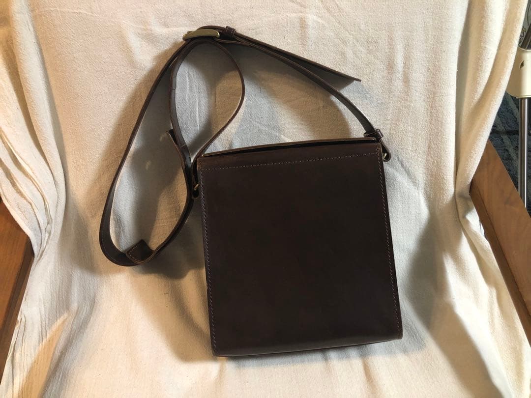 【週末限定値下】廃盤希少人気のチョコ　土屋鞄 ボックスショルダー