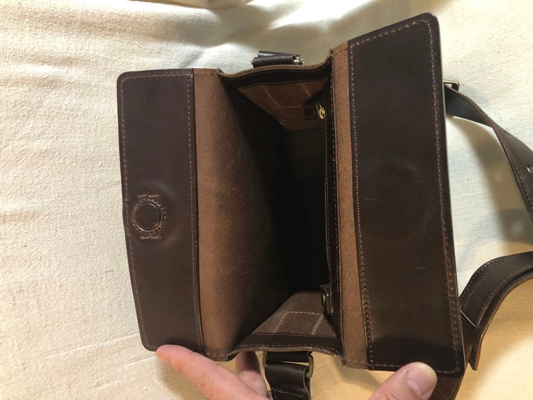 【週末限定値下】廃盤希少人気のチョコ　土屋鞄 ボックスショルダー