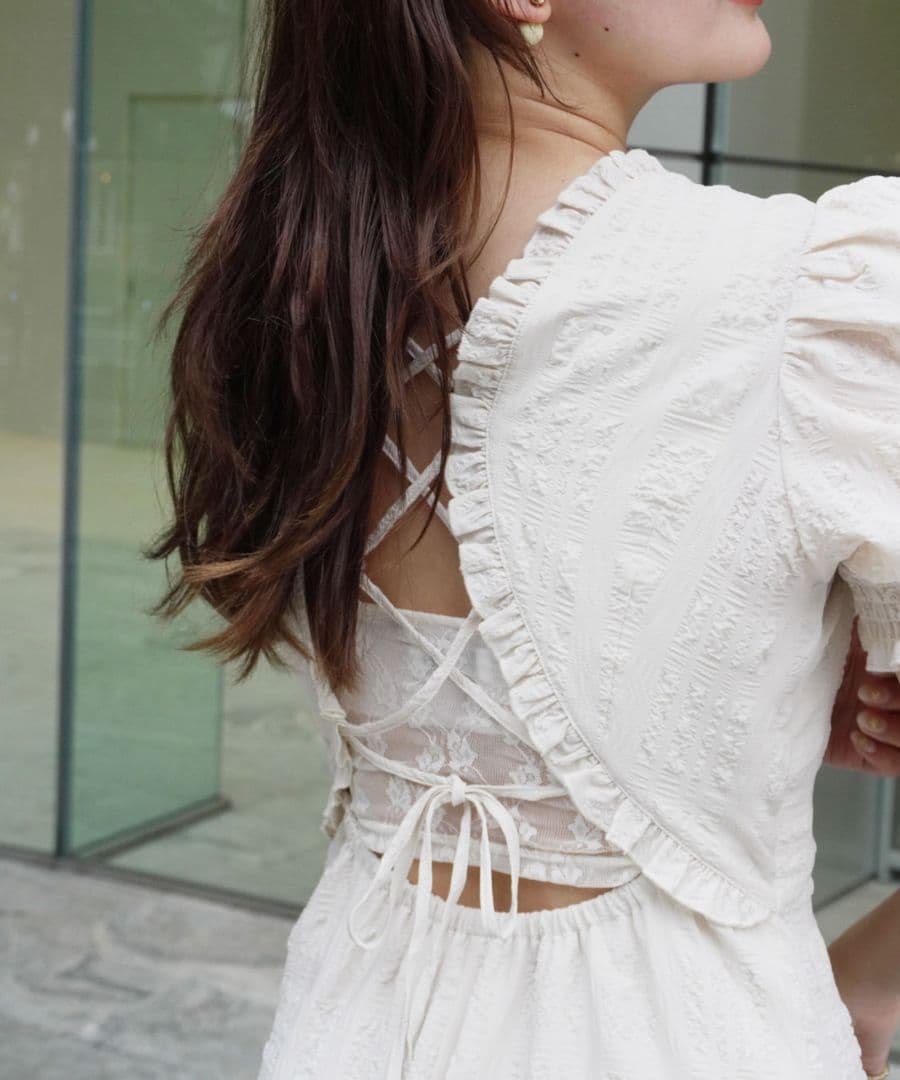 即完　ココディール　新品タグ付　フルールレースブラトップ　25AW