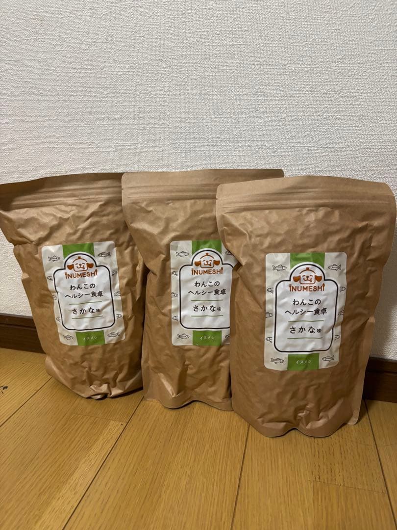 INUMESHI わんこの食卓 犬用ドライフード さかな味 1kg 3個セット