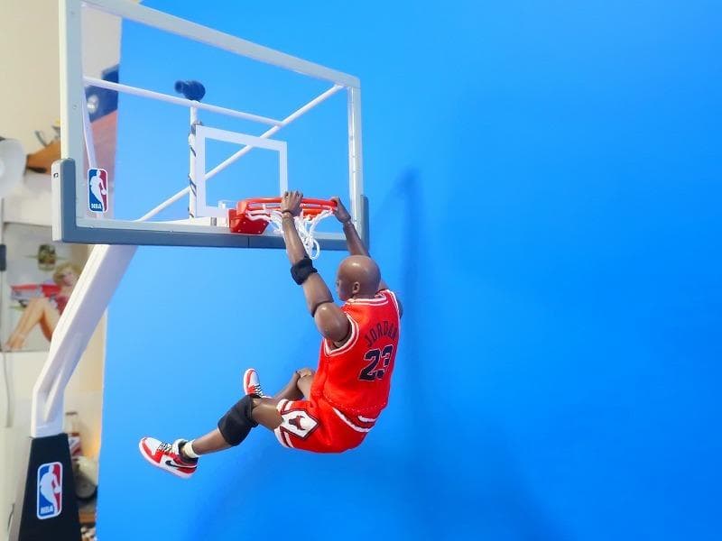ダンクシュート ジオラマ模型 マイケルジョーダン風 NBA スラムダンク等に♪