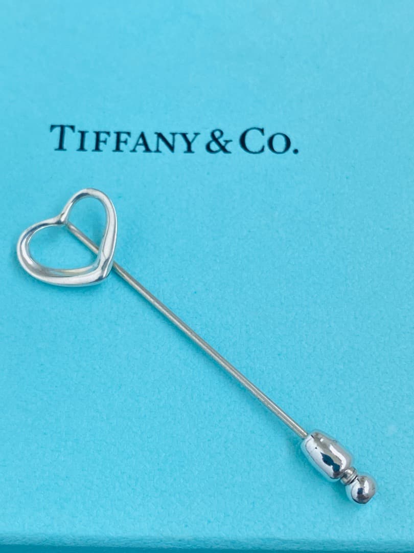 ティファニー　オープンハート　ピンブローチ　９２５　希少　TIFFANY