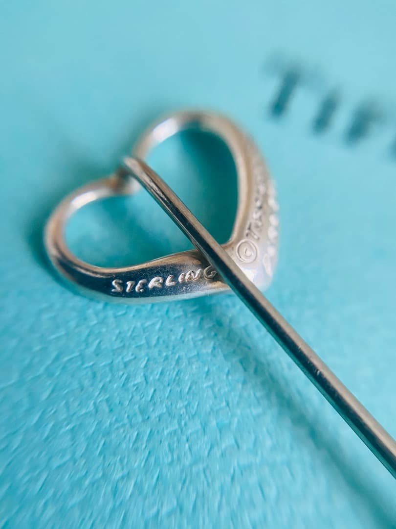 ティファニー　オープンハート　ピンブローチ　９２５　希少　TIFFANY