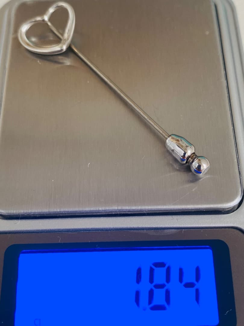 ティファニー　オープンハート　ピンブローチ　９２５　希少　TIFFANY