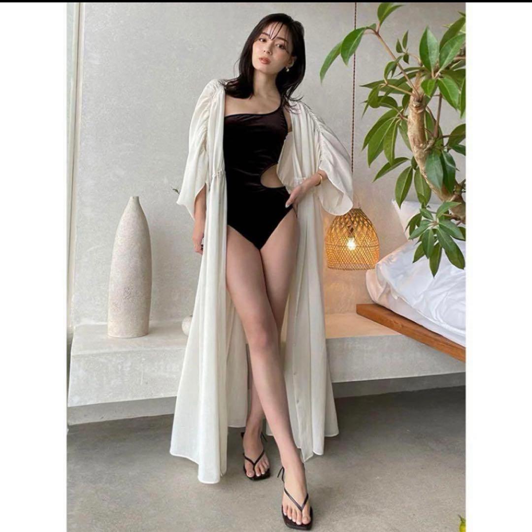 アニュアンス　ベロアワンピース水着