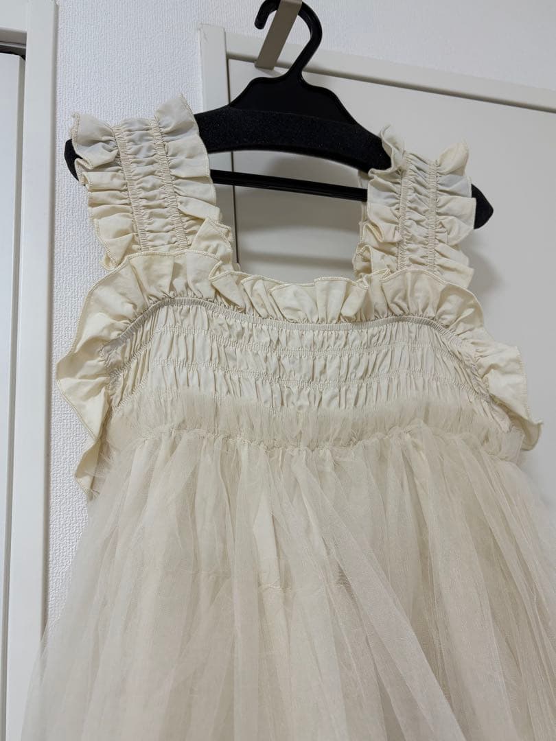 perna チュールギャザーキャミソール