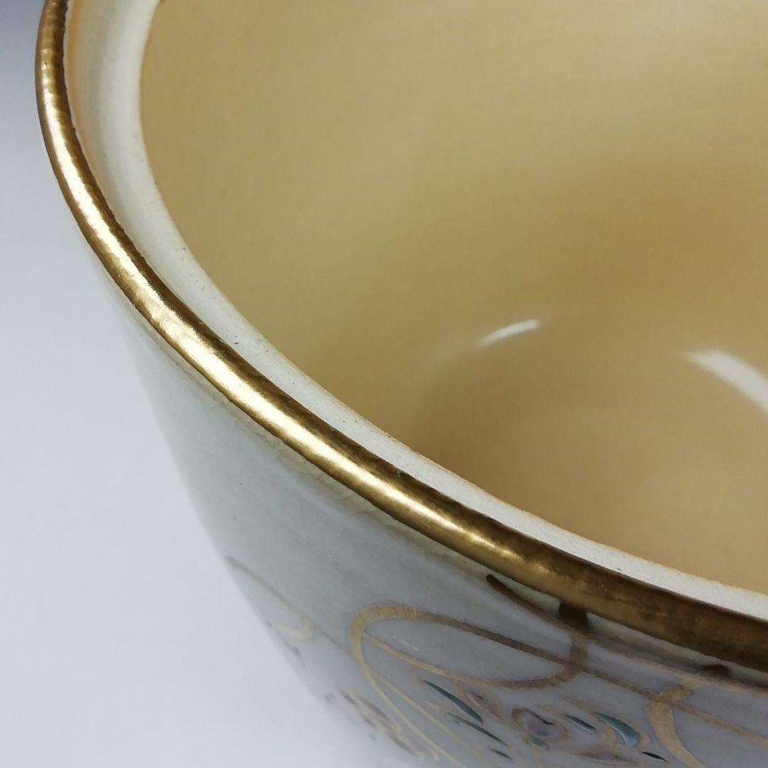 Ｗ２４　水指　『仁清写　四季七宝絵』『陶楽 造』　共箱　茶道具