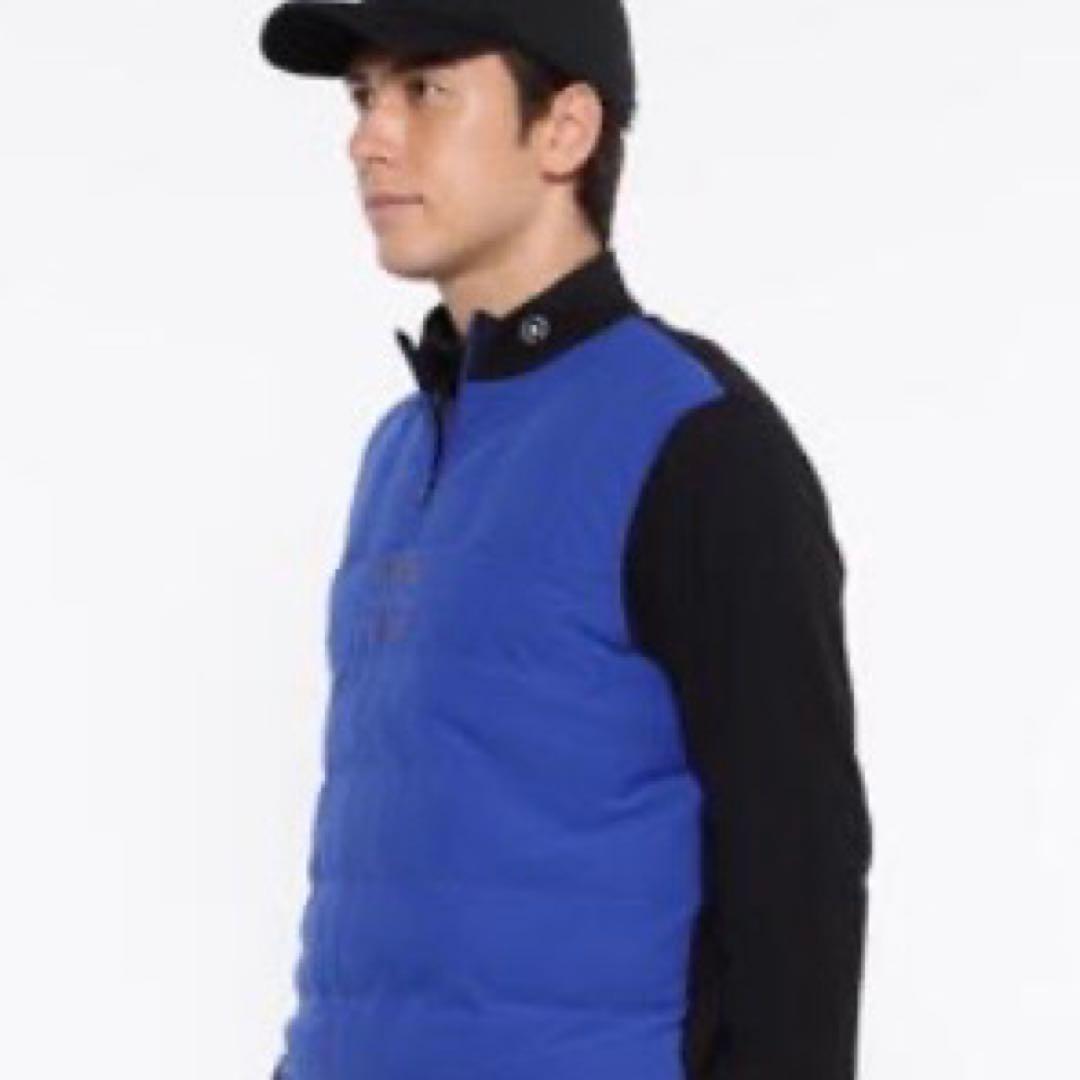 【新品】PING 2024年　キルティング ハーフジップシャツ　ブルー　3L