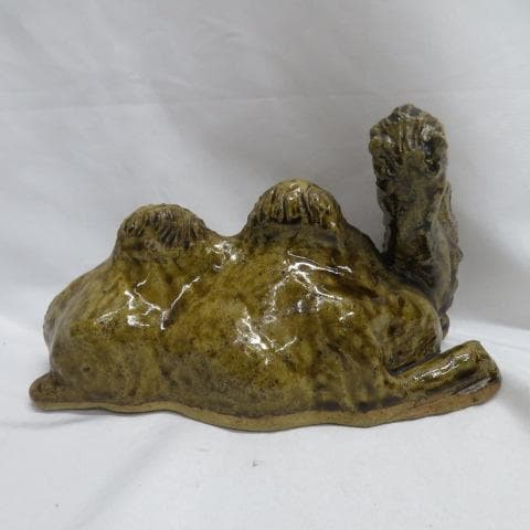 宮崎道正作 益子焼 置物 ラクダ らくだ