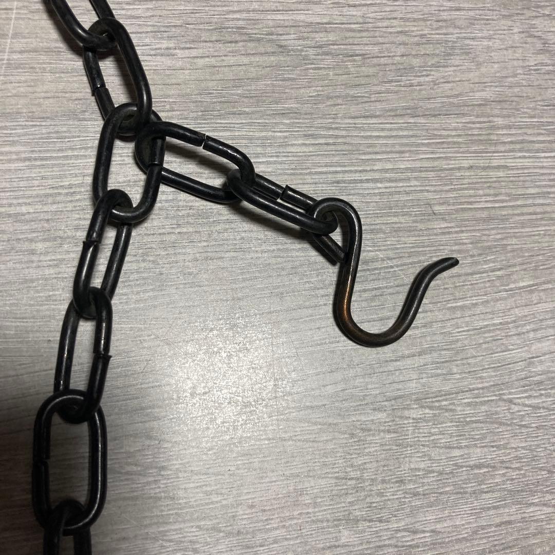 【茶道具】未使用品　釣釜（吊釜道具）】　釣釜鎖　（cm）　さび色