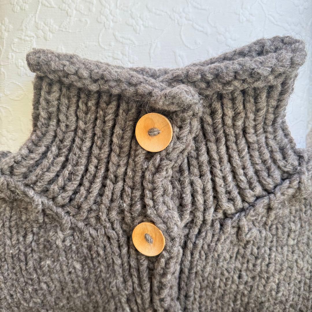 ETRÉ TOKYO/スタンドネックハンドニットカーディガン