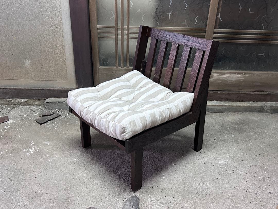 ①木製 ダイニングソファー ローチェア 和モダン 古民家