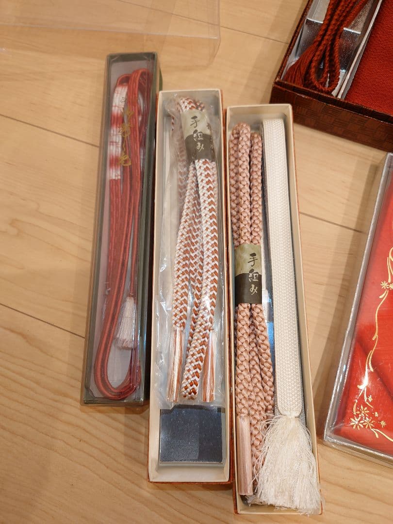 ★帯締め/帯揚げ/襟 和装小物セット★検)ちりめん 絞り 組紐 まとめて