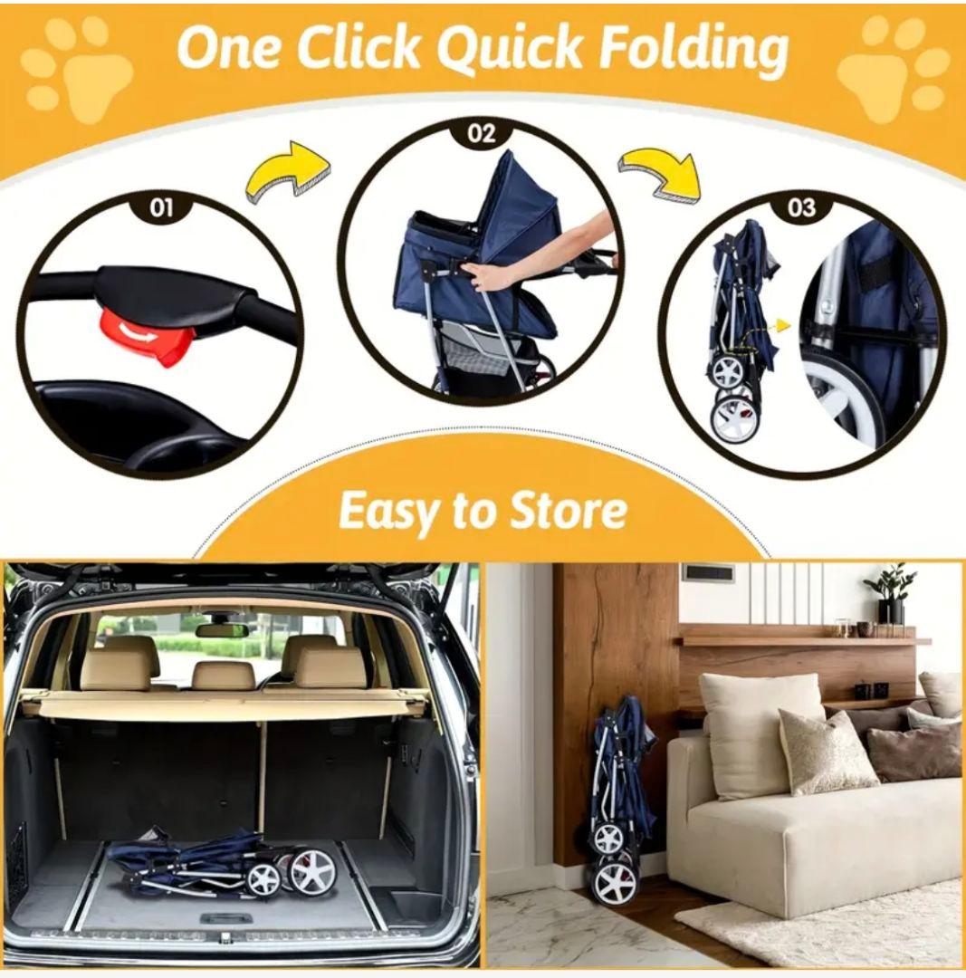 ペットカート メッシュ　ピンク