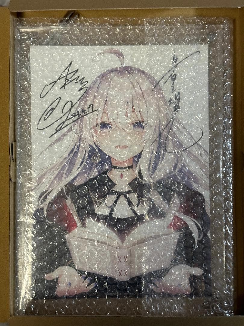 魔女の旅々 白石定規先生、あずーる先生W直筆サイン入りアクリル額装入り複製原画