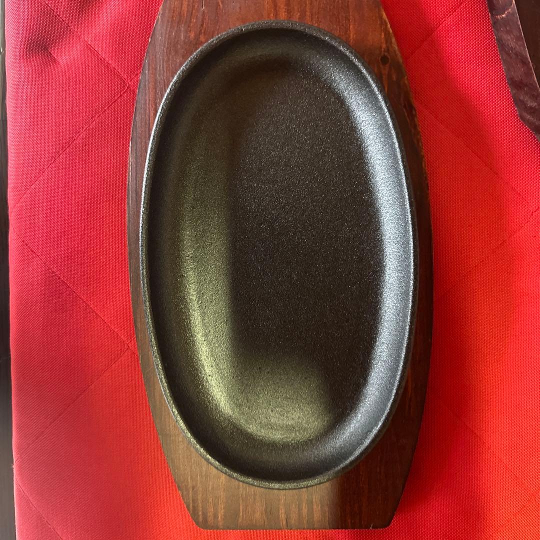 鉄 ステーキ皿 小判 24cm 12枚