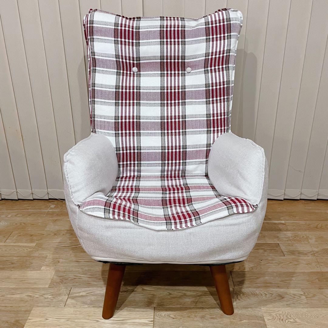 ドウシシャ 回転式ハイバックルームチェア ダイニングチェア ニルス レッド