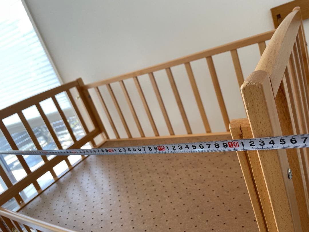 ヤマサキ　ベビーベッド ツーオープン　ハイタイプ